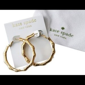 Kate Spade Bamboo Park Gold Hoop Earrings